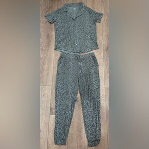 Gap Body True Sleep Blue Cheetah Print Pajamas